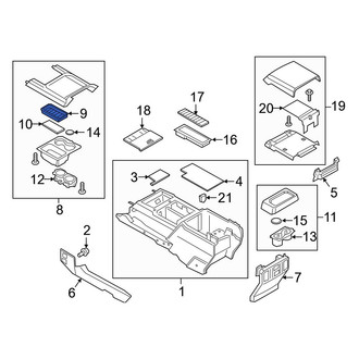 Ford OE - Upper Console Mat