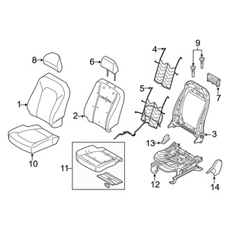 Ford OE - Seats & Tracks - Front Seat Components (Split Bench Outer Seats)