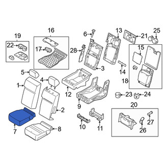 Ford OE - Front Center Seat Cover