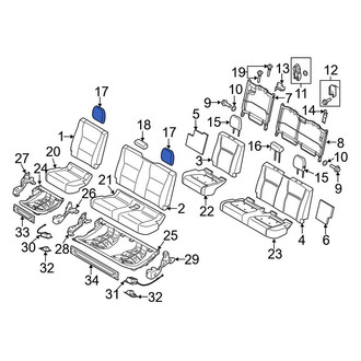 Ford OE - Rear Headrest Cover