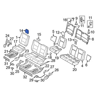 Ford OE - Rear Headrest Cover