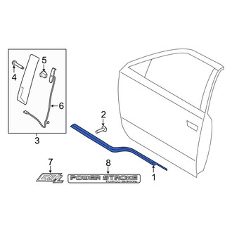 Ford OE - Rear Left Door Belt Molding