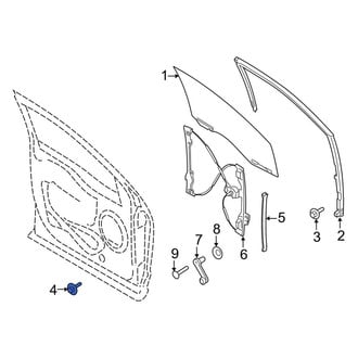 Ford OE - Door Window Glass Surround Channel Bolt