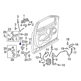 Ford OE - Door Check Nut