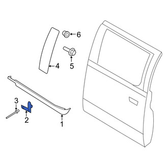 Ford OE - Rear Door Belt Molding Clip