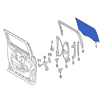 Ford OE - Rear Left Door Glass