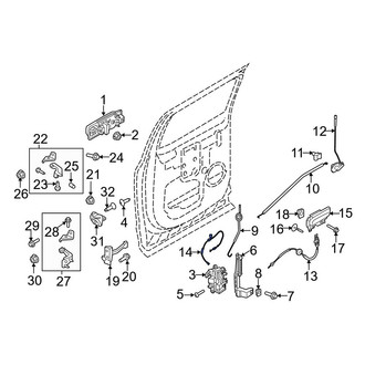 Ford OE - Rear Right Outer Door Latch Cable