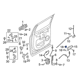 Ford OE - Radiator Support Splash Shield Nut