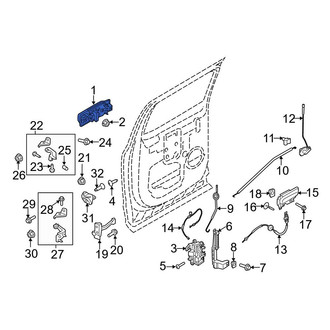 Ford OE - Front Left Outer Exterior Door Handle