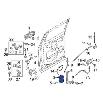 Ford OE - Rear Left Door Latch Assembly