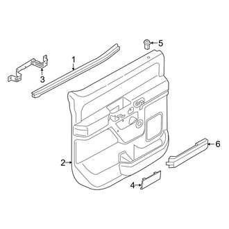 Ford OE - Rear Door - Interior Trim (W/O Power Windows), (Crew Cab)