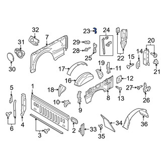 Ford OE - Left Truck Bed Panel Reinforcement Bracket