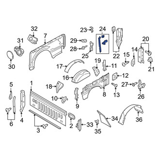 Ford OE - Rear Right Outer Truck Bed Panel