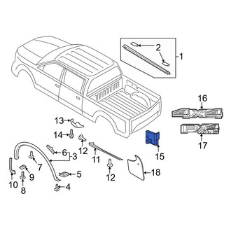 Ford OE - Rear Left Lower Truck Bed Molding