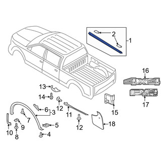 Ford OE - Rear Right Upper Truck Bed Molding