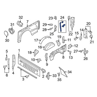 Ford OE - Rear Right Forward Truck Bed Panel