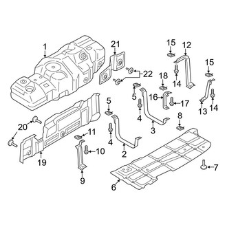 Ford OE - Fuel System Components (Tank & Brackets), (Regular Cab / SuperCab / Crew Cab 6.2L)