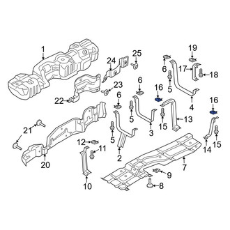 Ford OE - Fuel Tank Skid Plate Nut