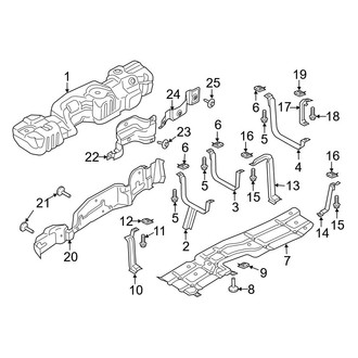 Ford OE - Fuel System Components (Tank & Brackets), (Regular Cab / SuperCab / Crew Cab 6.2L)