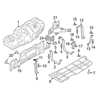 Ford OE - Rear Fuel Tank Skid Plate Nut