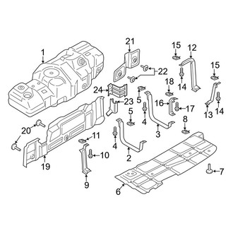 Ford OE - Fuel System Components (Tank & Brackets), (Regular Cab / SuperCab / Crew Cab 6.7L)
