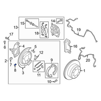 Ford OE - Rear Drum Brake Inspection Plug