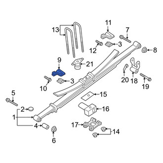 Ford OE - Front Left Leaf Spring Bumper Bracket
