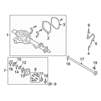 Ford OE - Rear Suspension - Rear Axle (W/O Dual Rear Wheels)