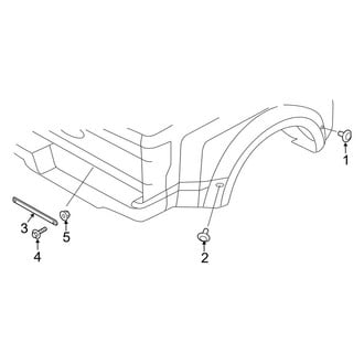 Ford OE - Rear Lamps - Identification Lamps (Dual Rear Wheels), (Regular Cab / SuperCab / Crew Cab)
