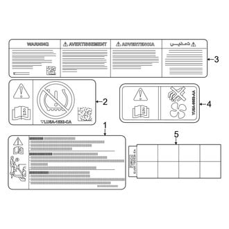 Ford OE - Information Labels - Labels (Regular Cab / SuperCab / Crew Cab)