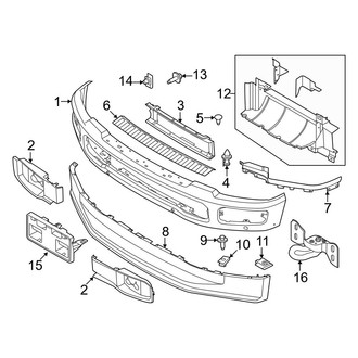 Ford OE - Front Bumper - Bumper & Components (Bumper & Trim), (Regular Cab / SuperCab / Crew Cab)