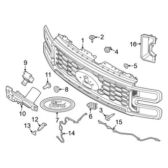 Ford OE - Grille & Components (With Appearance Package), (XL / XLT Regular Cab / SuperCab / Crew Cab)