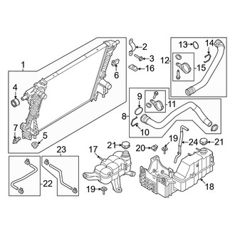 Ford OE - Cooling - Radiator & Components (Regular Cab / SuperCab / Crew Cab 6.8L)