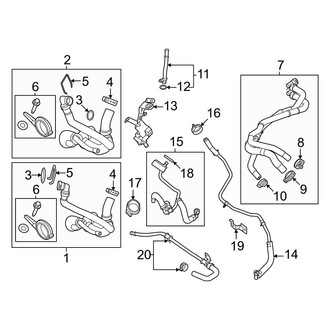 Ford OE - Cooling - Hoses & Lines (Regular Cab / SuperCab / Crew Cab 6.8L)