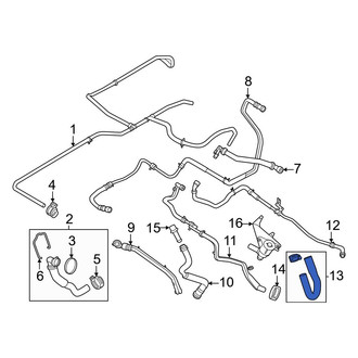 Ford OE - Left Radiator Coolant Hose