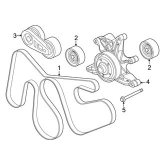 Ford OE - Cooling - Belts & Pulleys (Single Alternator), (Regular Cab / SuperCab / Crew Cab 6.7L)