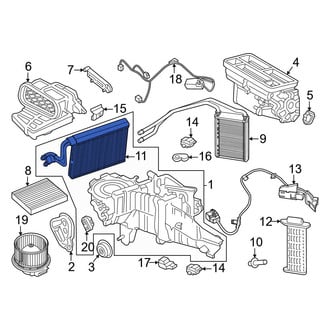Ford OE - A/C Evaporator Core and Case Assembly