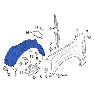 Ford OE - Front Right Fender Splash Shield
