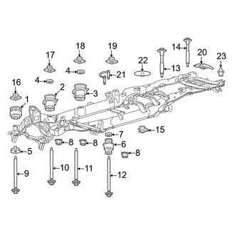 Ford OE - Frame & Components (Body Mounting), (Crew Cab)