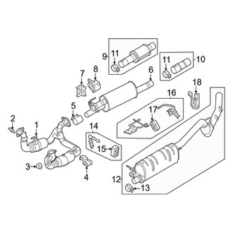Ford OE - Exhaust System - Exhaust Components (Regular Cab / SuperCab / Crew Cab 7.3L)