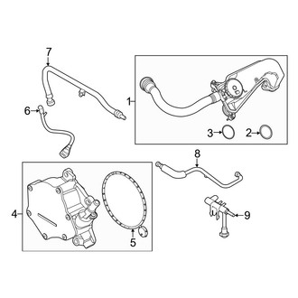 Ford OE - Emission System - Emission Components (Vacuum Pump & Hoses), (Regular Cab / SuperCab / Crew Cab 6.7L)