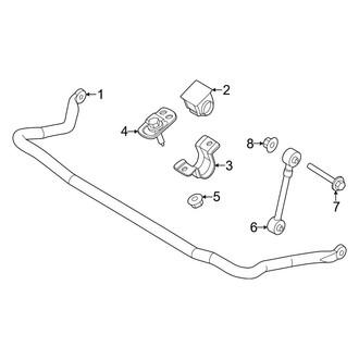 Ford OE - Front Suspension - Stabilizer Bar & Components (XL Regular Cab / SuperCab / Crew Cab RWD)