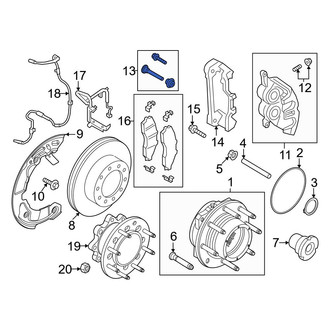 Ford OE - Front Disc Brake Caliper Hardware Kit