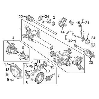 Ford OE - Front Suspension - Carrier & Front Axles (Regular Cab / SuperCab / Crew Cab 4WD)