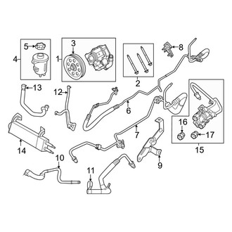 Ford OE - Steering Gear & Linkage - Pump & Hoses (With Hydro-Boost Brakes), (Regular Cab / SuperCab / Crew Cab 6.7L)