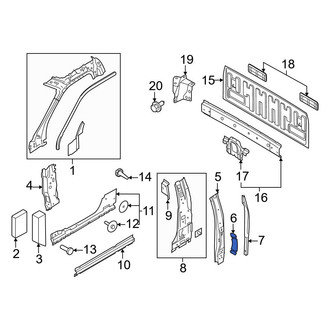 Ford OE - Rear Door Lock Striker Plate