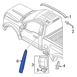 Ford OE - Right Body B-Pillar Molding