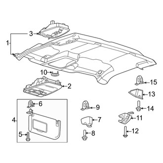 Ford OE - Cab - Interior Trim (Headliner & Visors), (Regular Cab)