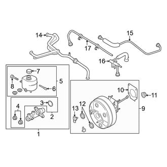 Ford OE - Cab - Components on Dash Panel (W/O Hydroboost), (SuperCab)