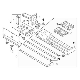 Ford OE - Cab - Jack & Components (Single Rear Wheel), (Crew Cab)